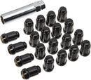 1/2" Bulge Acorn Spline Lug Nuts 1.38" 20 Piece Install Kit Black-1