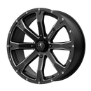 15X7 MSA OFFROAD WHEELS M42 BOUNTY Satin Black Milled 4X110 ET10 wheel/rim-3