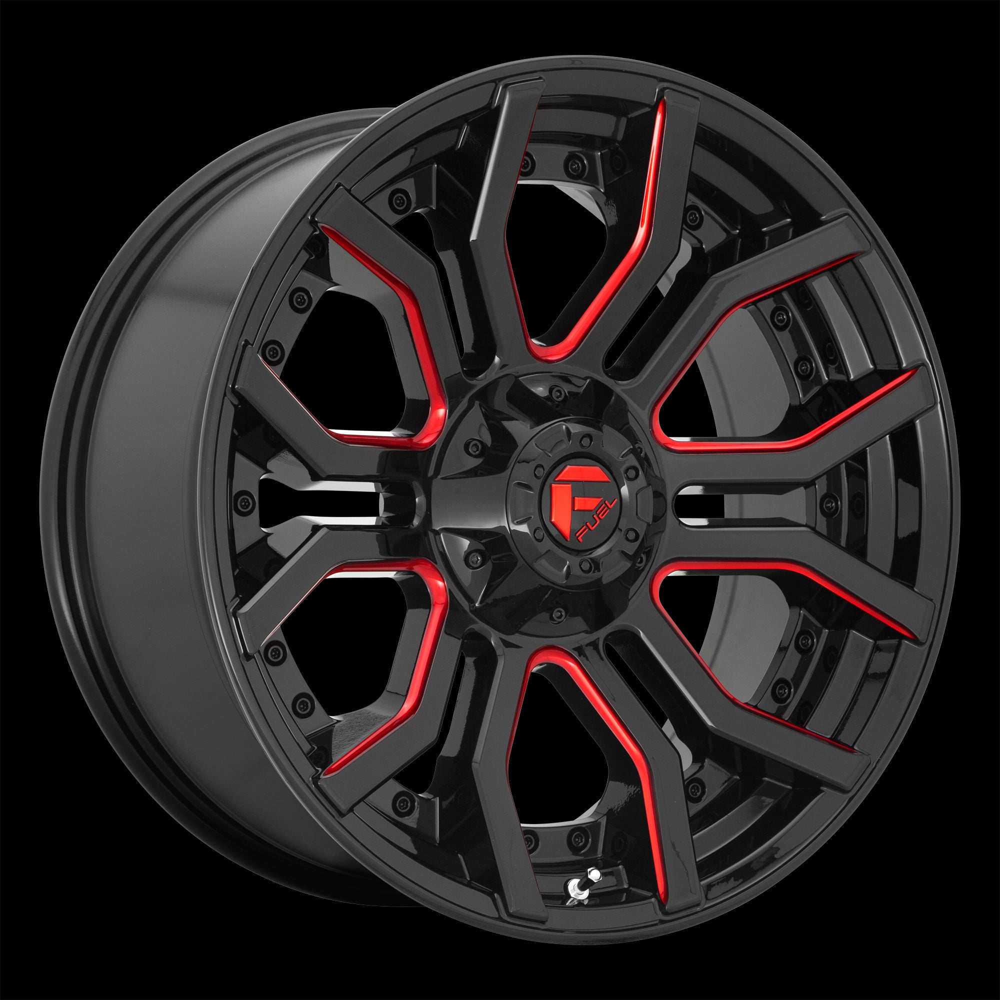 24X12 Fuel D712 RAGE Gloss Black-RTTC 5X127/5X139.7 ET-44 wheel/rim