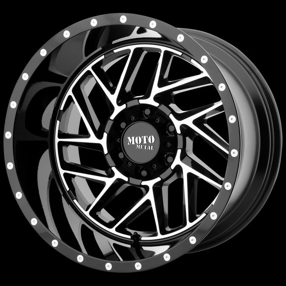 16X8 Moto Metal MO985 BREAKOUT Gloss Black Machined 5X127 ET-6 wheel/rim
