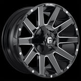 20X10 Fuel D615 Contra Gloss Black Milled 5X114.3/5X127 ET-18 wheel/rim