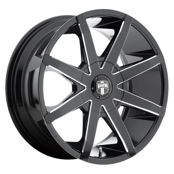 22X9.5 Dub Push Gloss Black Milled 6x135 S109229597+25