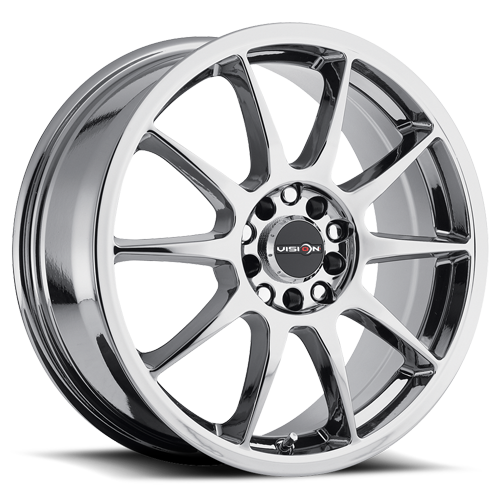 15x6.5 Vision 425 Bane Chrome 4x100 4x108 4x4.25 ET38 Wheel Rim