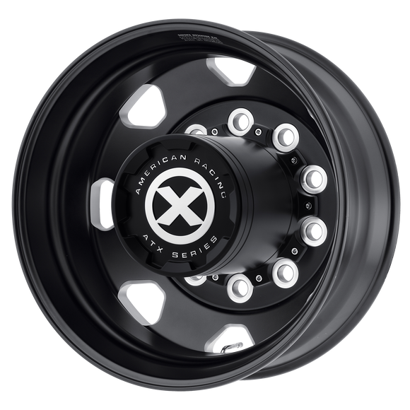 22.5X8.25 American Racing ATX AO401 OCTANE Black 10X285.75 ET-168 wheel