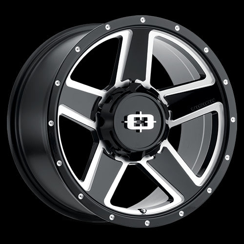 16x6 Vision 390 Empire Black Milled Spoke 8x165.1 8x6.5 ET0 Wheel Rim