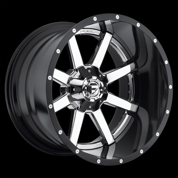 24X12 Fuel D260 Maverick Chrome/GBL 8X165.1 ET-44 wheel/rim