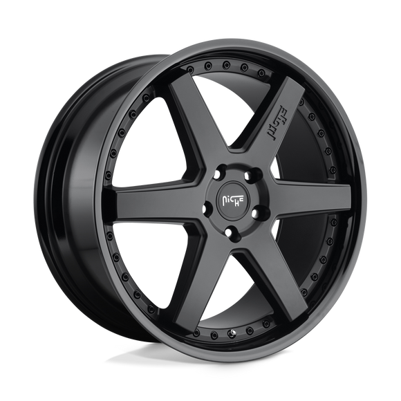 10x19 Niche Wheels M192 Altair Gloss Black Matte Black Wheel 5x114.3 ET40 CB72.5