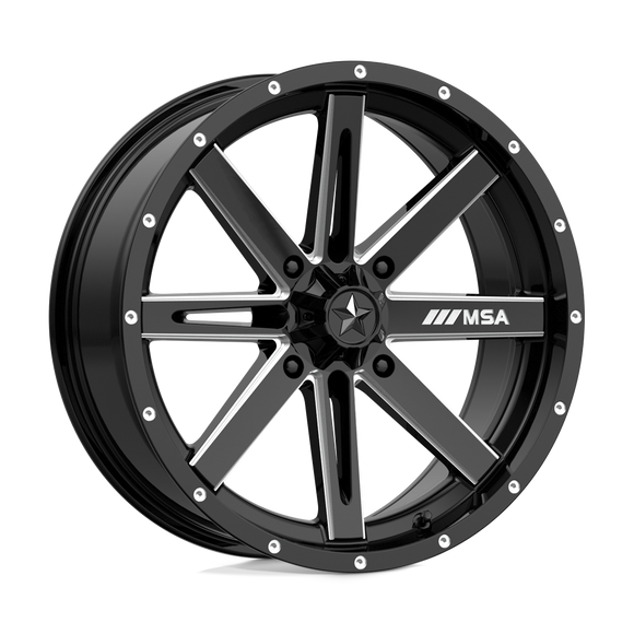 18X7 MSA Offroad Boxer Gloss Black Milled 4x137 M41-018737