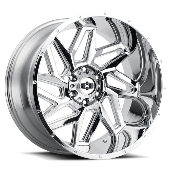 22x14 Vision 361 Spyder Chrome Wheel 8x170 ET-76 CB125.2