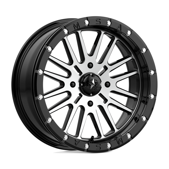 18X7 MSA Offroad Brute Beadlock Gloss Black Machined 4x156 M37-018756