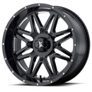 14X7 MSA OFFROAD Vibe Black Wheel/Rim 4X137 ET0 4-137 14-7 M26-04737M-4