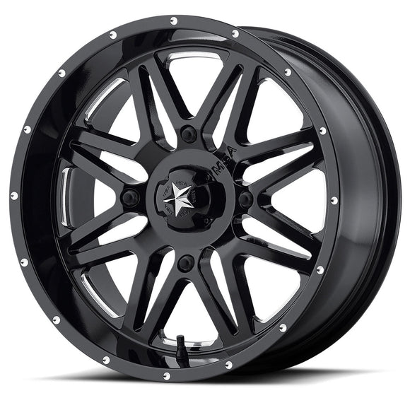14X7 MSA OFFROAD Vibe Black Wheel/Rim 4X137 ET0 4-137 14-7 M26-04737M