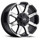 16x8 Vision 413 Valor Black Machined Face 6x139.7 6x5.5 ET0 Wheel Rim-2
