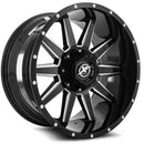 20x10 XF Off-Road XF-219 Gloss Black & Milled 5x139.7/150 ET-24 wheel/rim-1