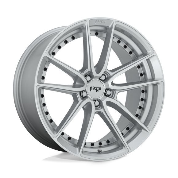 9x22 Niche Wheels M221 DFS Gloss Silver Machined Wheel 5x115 ET18 CB71.50