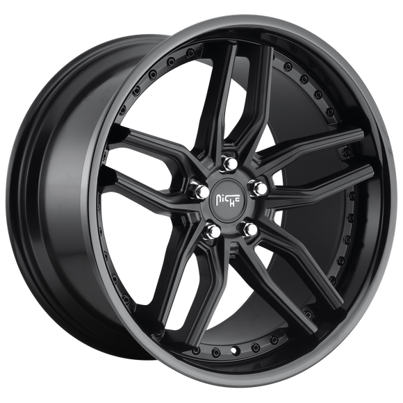 9x20 Niche Wheels M194 Methos Gloss Black Matte Black Wheel 5x114.3 ET35 CB72.56