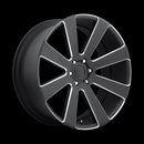 24x10 DUB 8-Ball Black & Milled Wheel/Rim 6x135 6-135 24-10-1