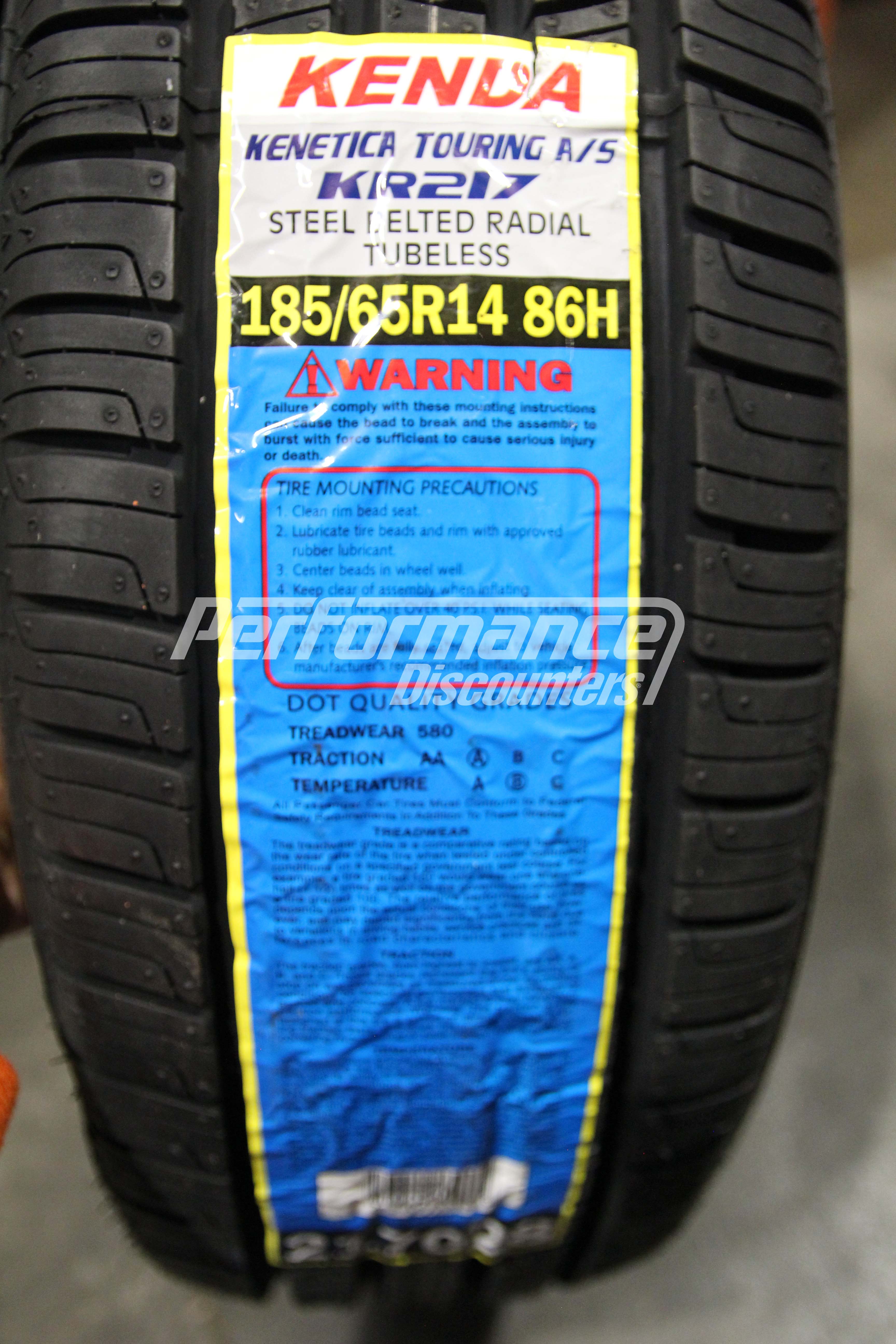 Kenda Kenetica Touring AS KR217 Tire(s) 185/65R14 86H SL 185/65-14 1856514