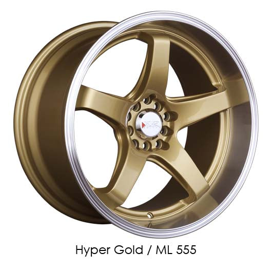17x8 XXR 555 Hyper Gold ML Wheel 5x100 5x114.3 5x4.5 ET35 CB73.1