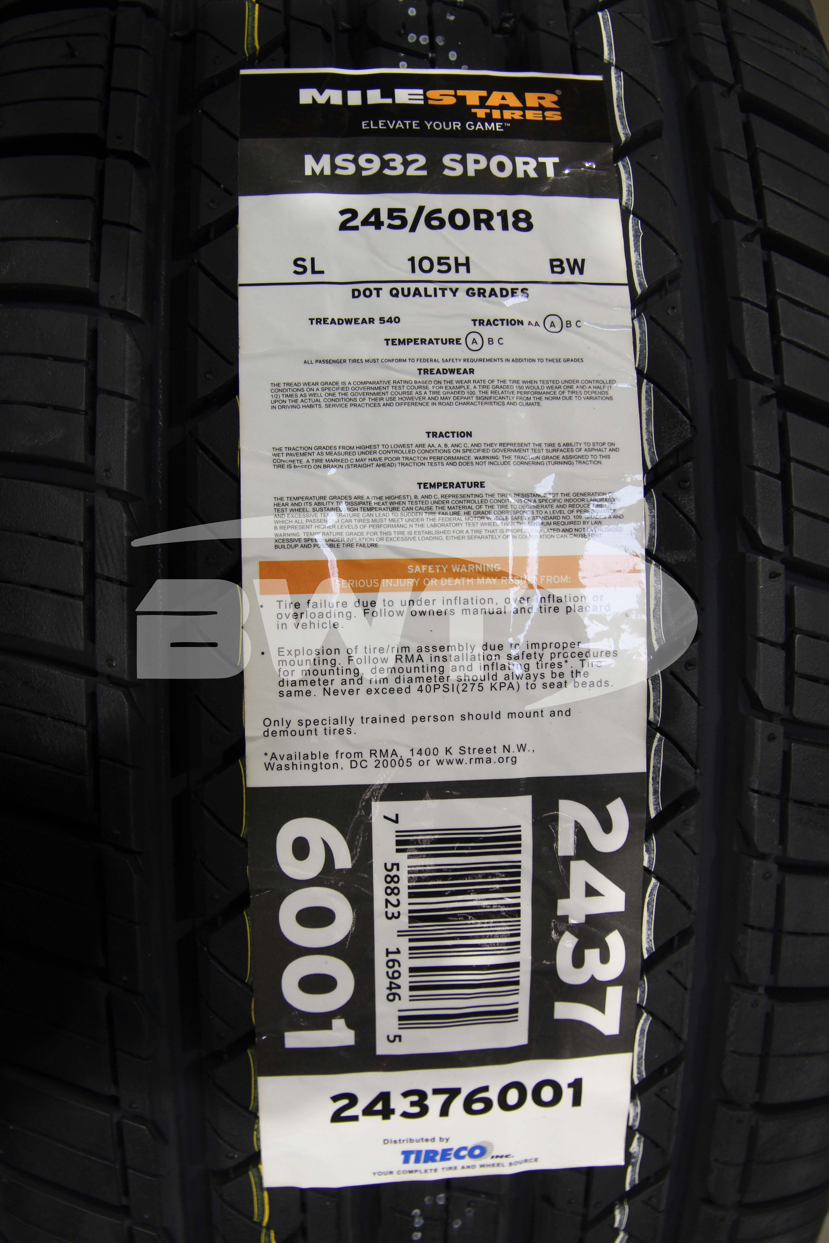 Milestar MS932 All-Season Tire(s) 245/60R18 245/60-18 60R R18 2456018