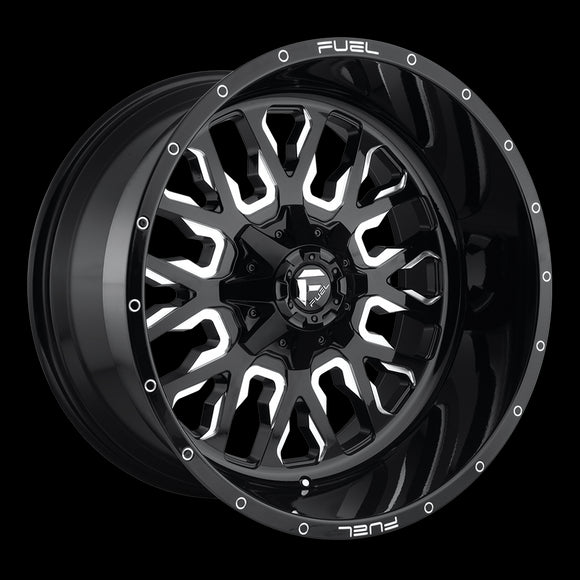 20X10 Fuel D611 Stroke Gloss Black Milled 6X135/6X139.7 ET-19 wheel/rim