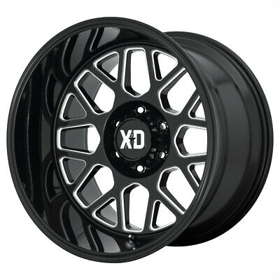 20X10 XD Series XD849 Grenade 2 Gloss Black Milled 8X180 ET-18 wheel/rim