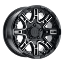 16X8.5 Level 8 Slingshot Gloss Black W/ Machined Face 6X135 Et-10 Wheel/Rim-1