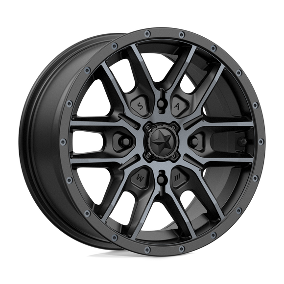 15X7 MSA OFFROAD WHEELS M43 FANG S-BLK TTCC 4X110 ET38 wheel/rim
