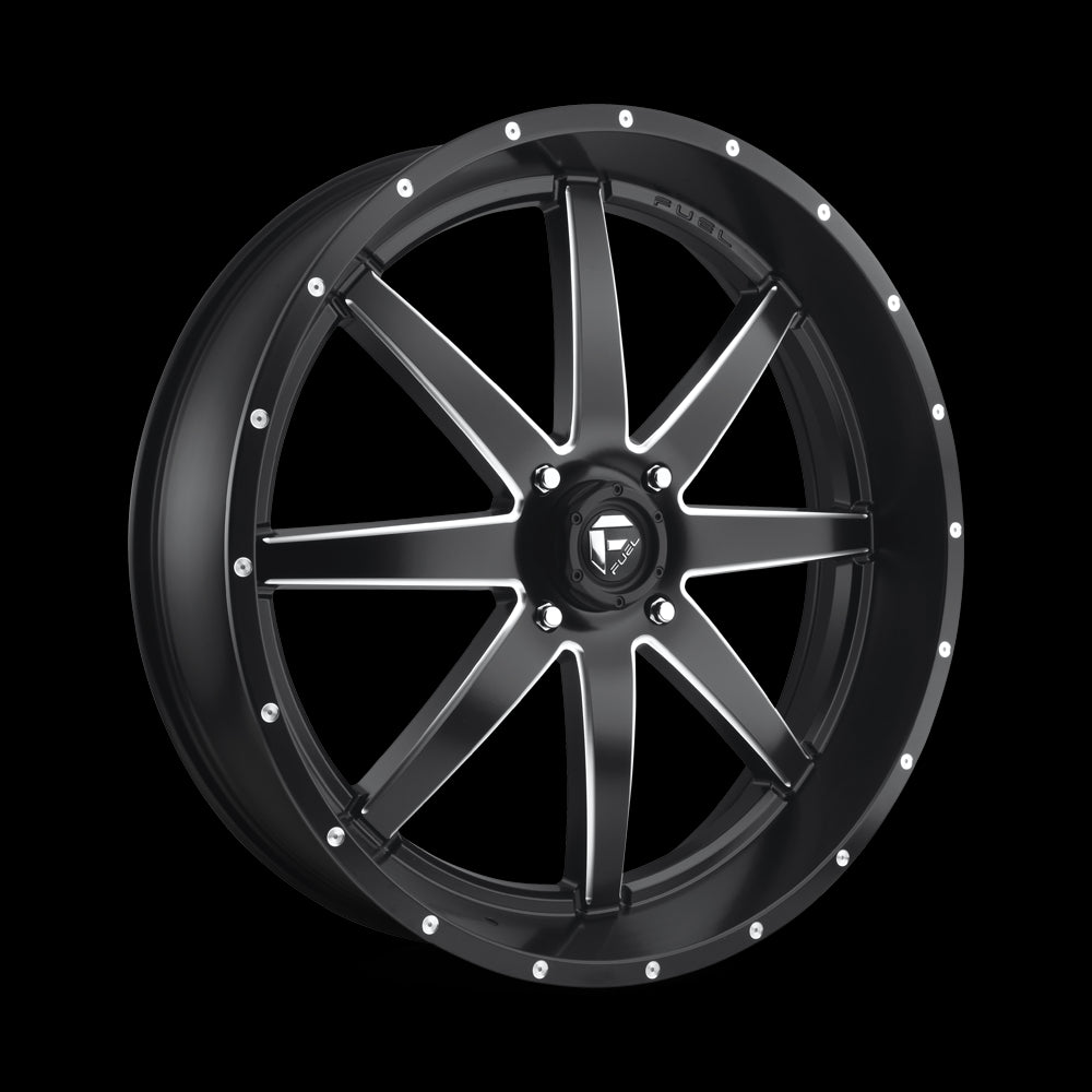 26X7 Fuel UTV D538 Maverick Matte Black Milled 4X137 ET13 wheel/rim