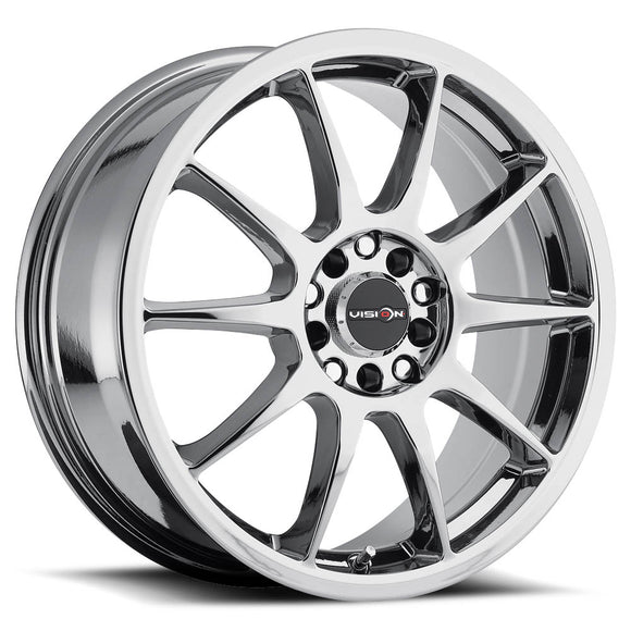 15x6.5 Vision 425 Bane Chrome 4x100 4x108 4x4.25 ET38 Wheel Rim