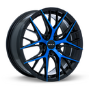 18x8 RTX Valkyrie Gloss Black Machined Blue 5x114.3 ET40 wheel/rim-1