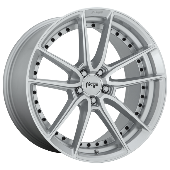 9x22 Niche Wheels M221 DFS Gloss Silver Machined Wheel 5x115 ET18 CB71.50