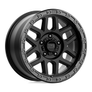 17X9 KMC KM544 MESA Satin Black With Gloss Black Lip 5X127 ET18 wheel/rim-3