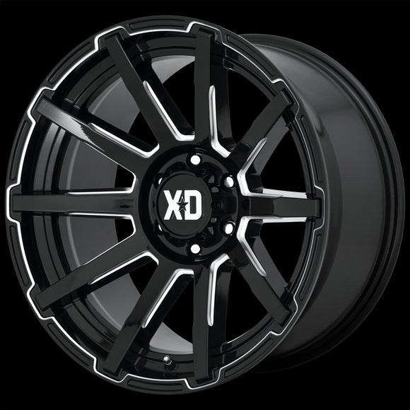 22X10 XD Series XD847 OUTBREAK Gloss Black Milled 5X127 ET-18 wheel/rim