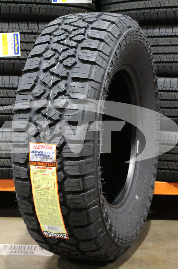 255/70R17 Kenda Klever AT2 KR628 112T RBL SL 255 70 17 2557017