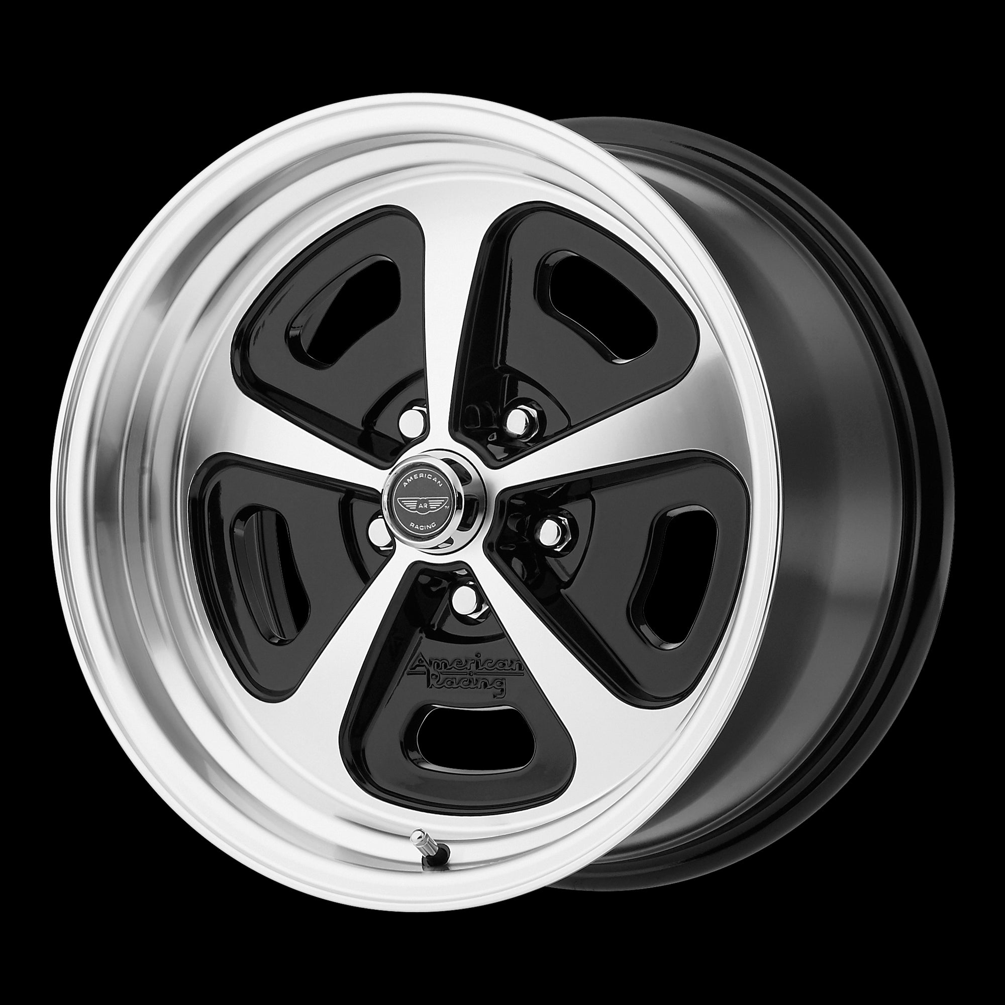 17X8 American Racing VN501 Black Machined Wheel/Rim 5x120.65 5-120.65 ET0 - 0