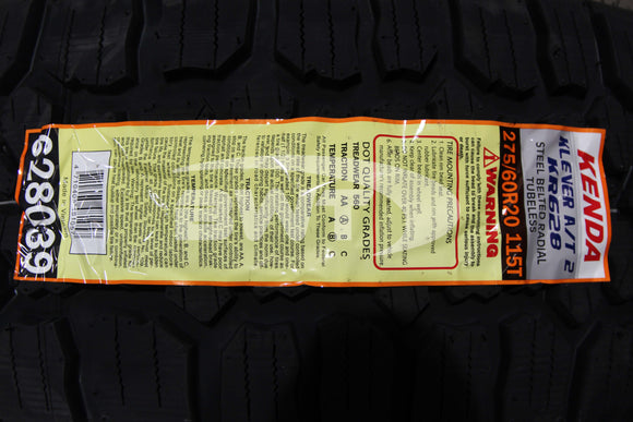 275/60R20 Kenda Klever AT2 KR628 115T RBL SL 275 60 20 2756020