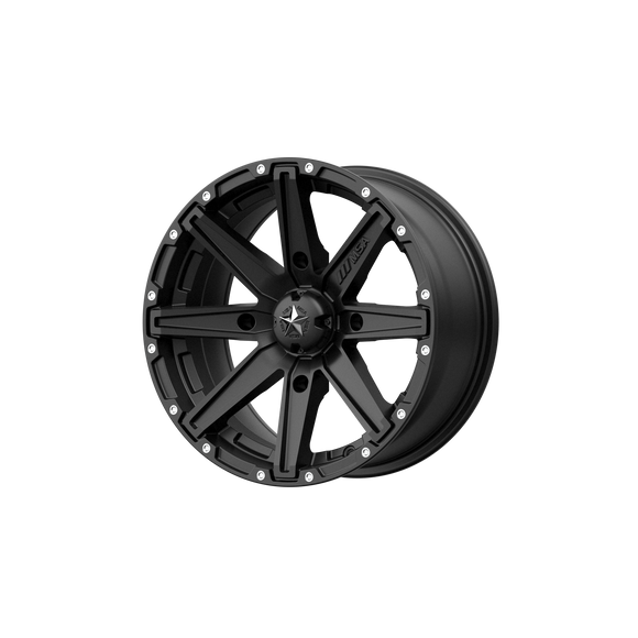 15X7 MSA Offroad Wheels Clutch Satin Black Wheel/Rim 4x110 ET10