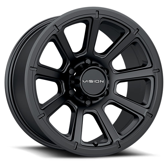 18x9 Vision 353 Turbine Matte Black Wheel 6x139.7 ET18 CB106.2