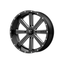 22X7 MSA Offroad Wheels Flash Gloss Black Milled Wheel/Rim 4x137 ET0-2