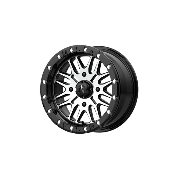 18X7 MSA Offroad Brute Beadlock Gloss Black Machined 4x137 M37-018737