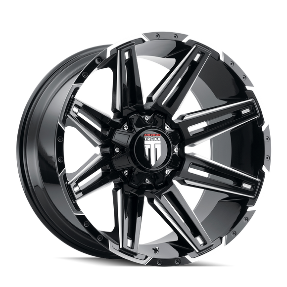 AMERICAN TRUXX BOOM AT1903 BLACK/MILLED 20X9 6-135 -12MM 106.1MM