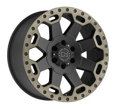 18x9 Black Rhino Warlord Matte Black Machined Dark Tint Lip 5x139.7 ET0.00 Wheel