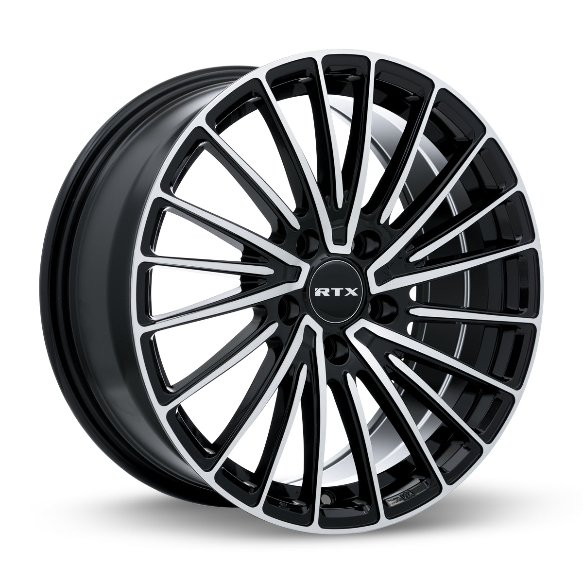 17x7.5 RTX Polar Gloss Black Machined 5x114.3 ET40 wheel/rim