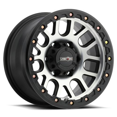 18x9 Vision 111 Nemesis Matte Black Machined Face Wheel 6x139.7 ET0 CB106.2