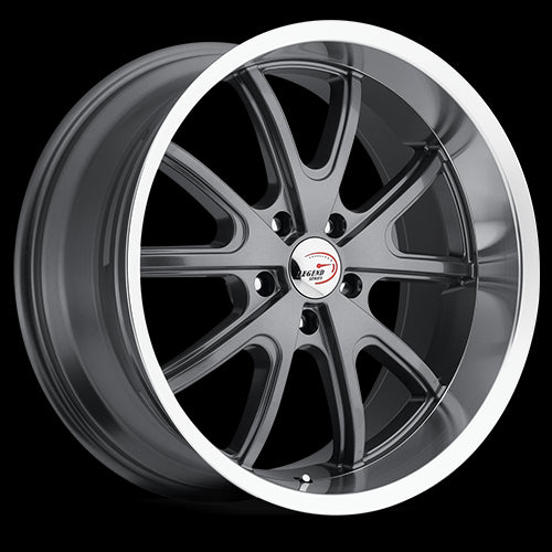 18x9.5 Vision 143 Torque Gunmetal Machined Lip 5x127 5x5 ET12 Wheel Rim