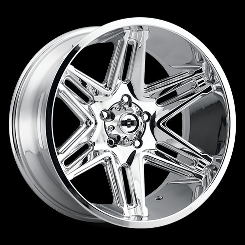 24x12 Vision 363 Razor Chrome 5x139.7 5x5.5 ET-51 Wheel Rim