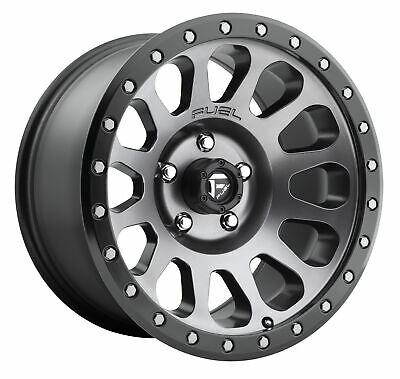18X9 Fuel D601 Vector Matte Gun Metal Black Bead Ring 6X139.7 ET1 wheel/rim