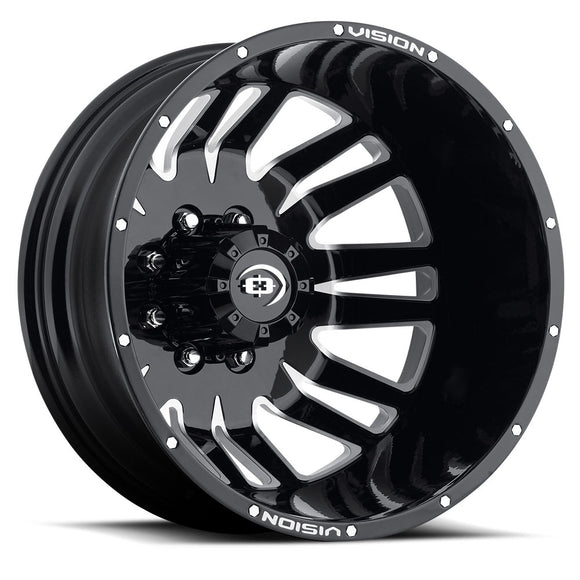 20x8.25 Vision 401 Rival Gloss Black Machined Face 8x170 ET106 CB125.2