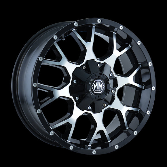 18x9 Mayhem Warrior Black-Machined Wheel/Rim 5x114.3 8015-8956B